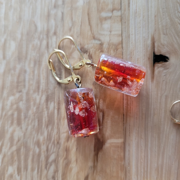 Vintage Italian Glass Earrings – Set of 3 – Murano Style – Bought in Italy - Picture 2 of 4